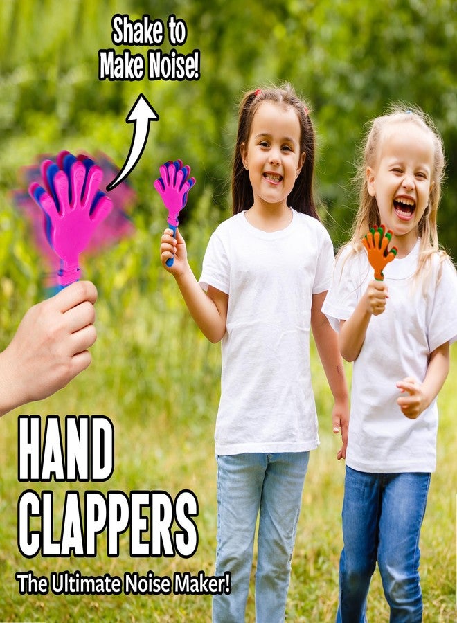 Playbees Colorful Hand Clappers - 12 Pack - 7" Noisemakers for Ultimate Party Fun - Sporting Spectacles, Birthday Extravaganzas, and Graduation Celebrations - Image 3